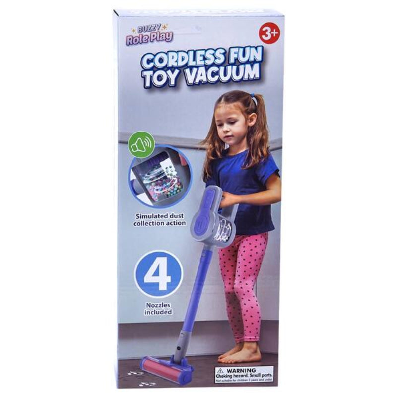Buzzy Role Play Cordfree Vacuum Toy- Purple/Gray