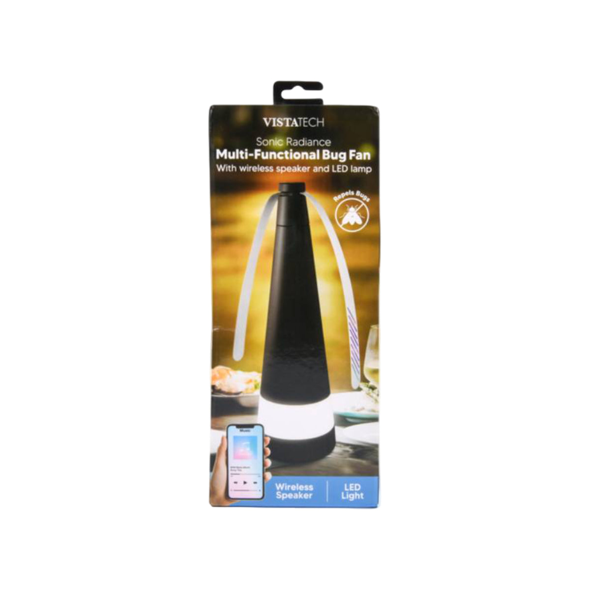 Vista Tech Sonic Radiance Multi Functional Bug Fan - Black/White