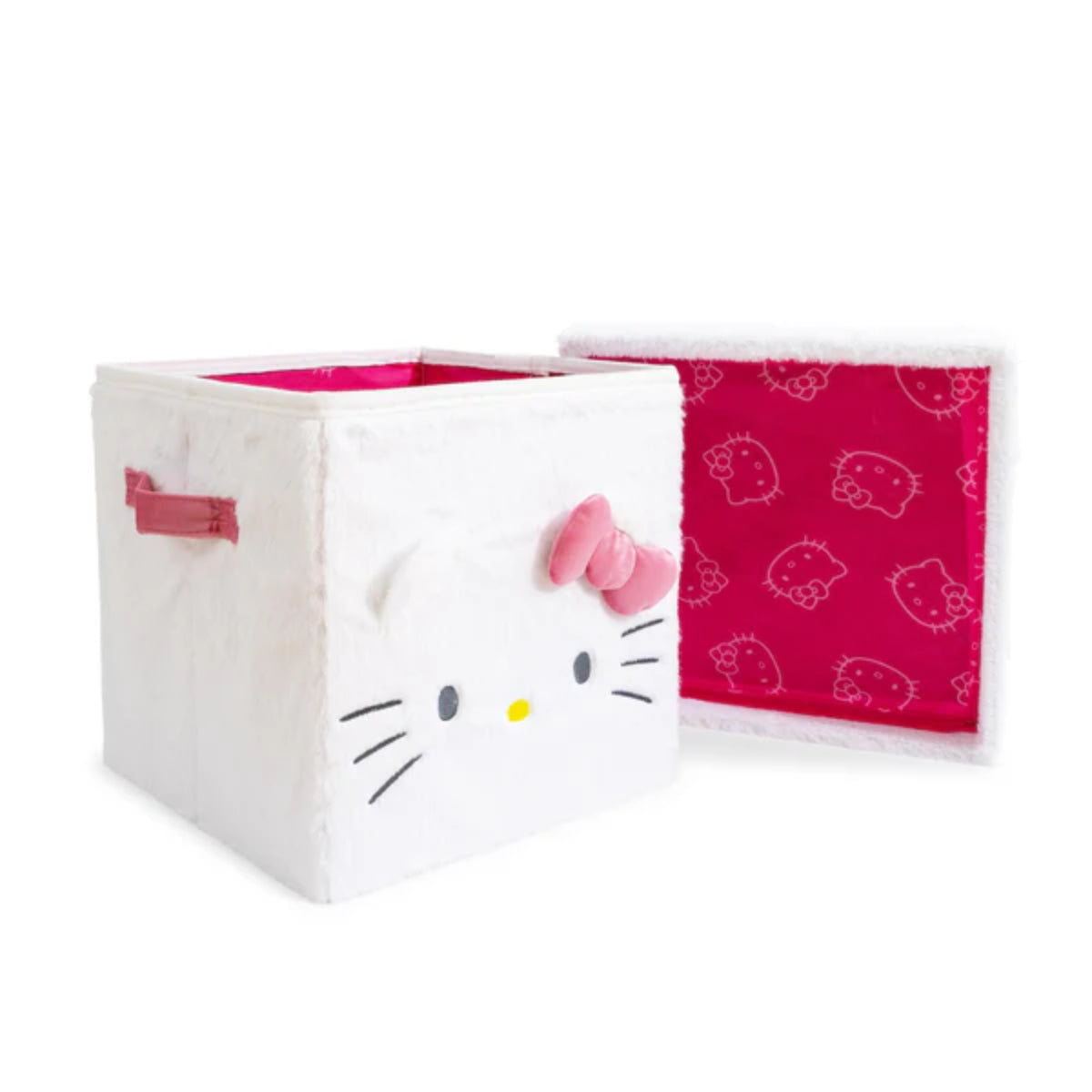 Hello Kitty 13" Plush Storage Cube with Lid - White