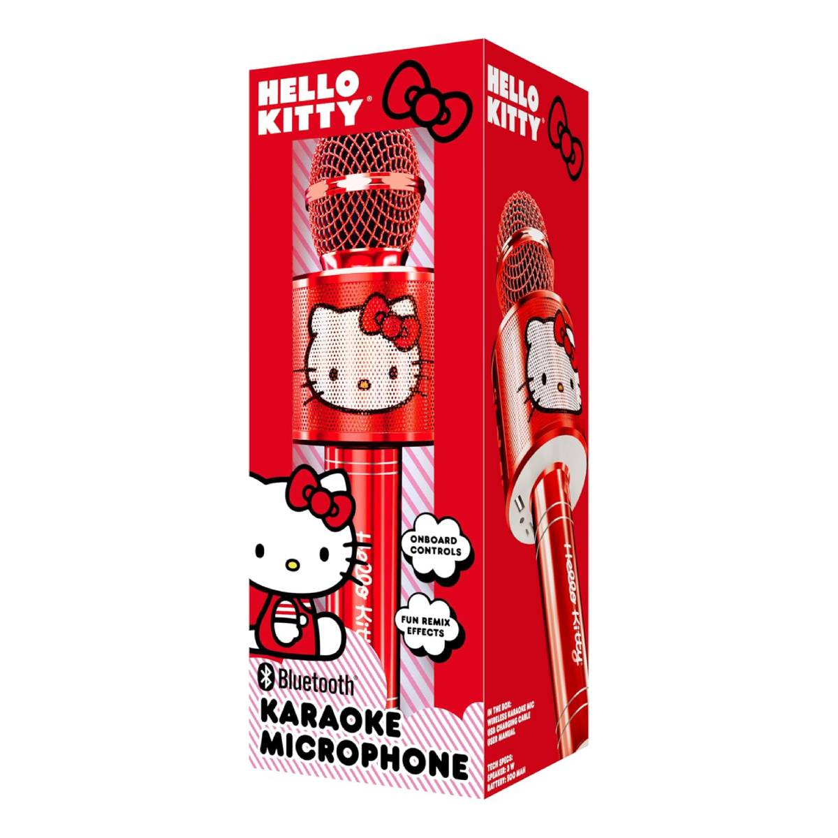 Hello Kitty Wireless Bluetooth Karaoke Microphone - Red