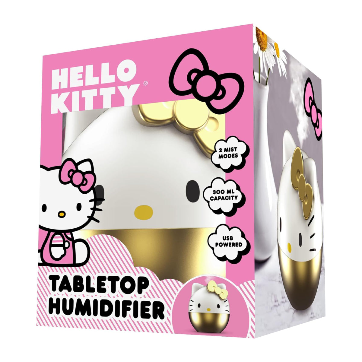 Hello Kitty Ultrasonic Cool Mist Humidifier - White/Gold