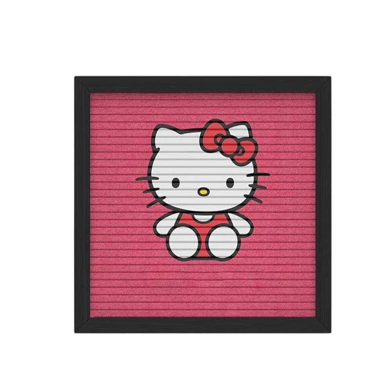Hello Kitty Felt 10" x 10" Message Board – Red