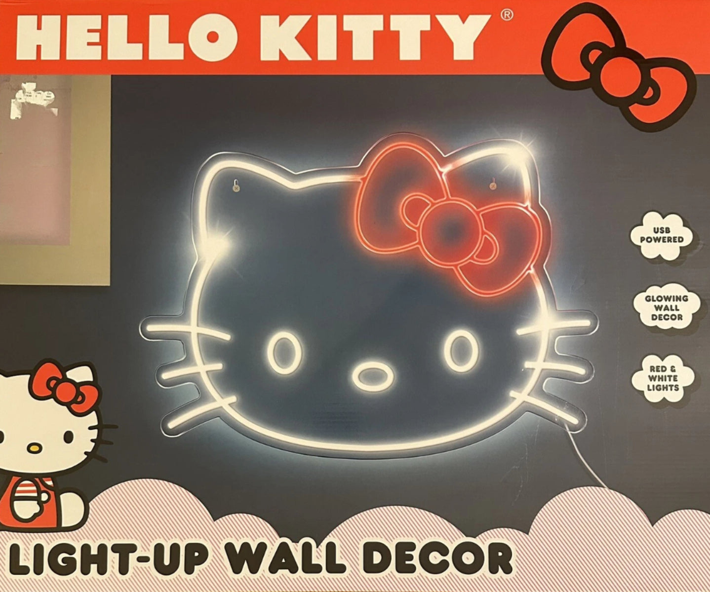 Hello Kitty USB Powered Glowing Light-Up Wall Decor