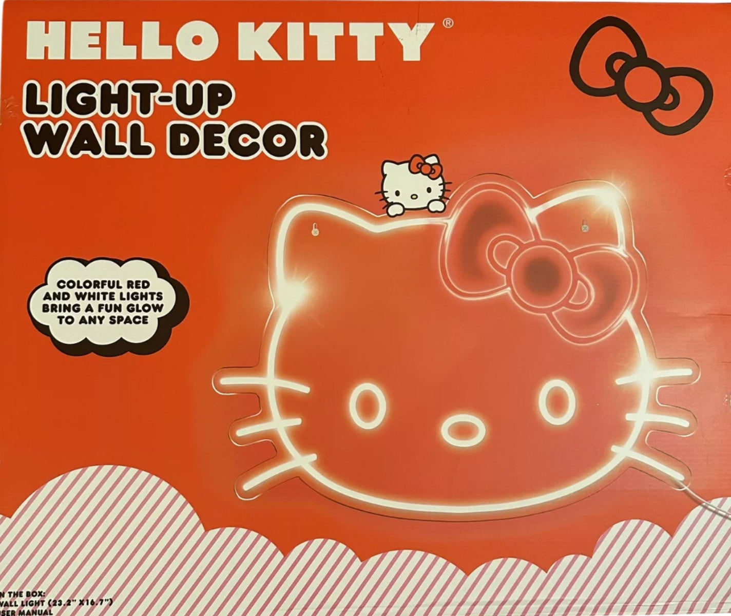 Hello Kitty USB Powered Glowing Light-Up Wall Decor