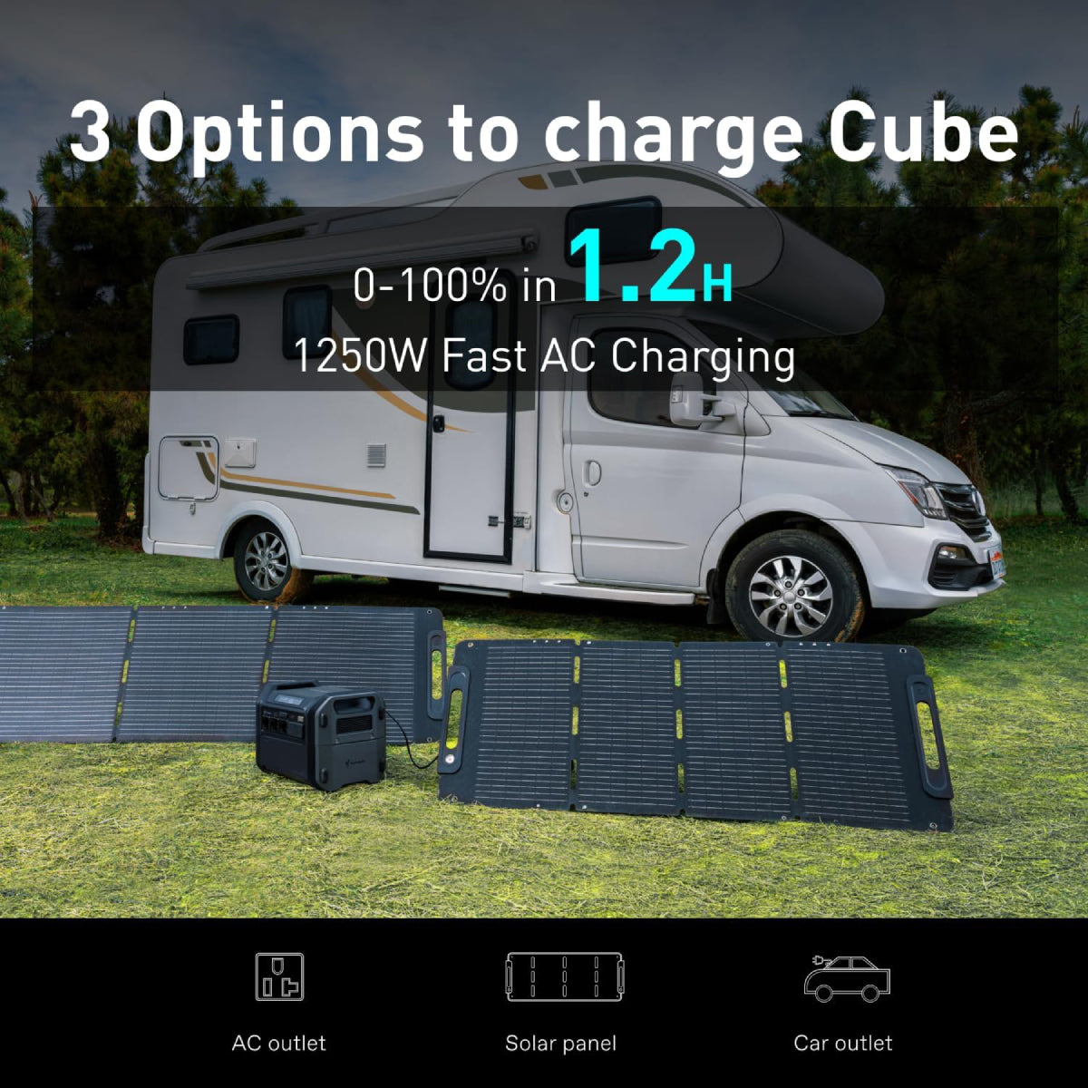 Segway Cube 1000 Portable Power Station - Black