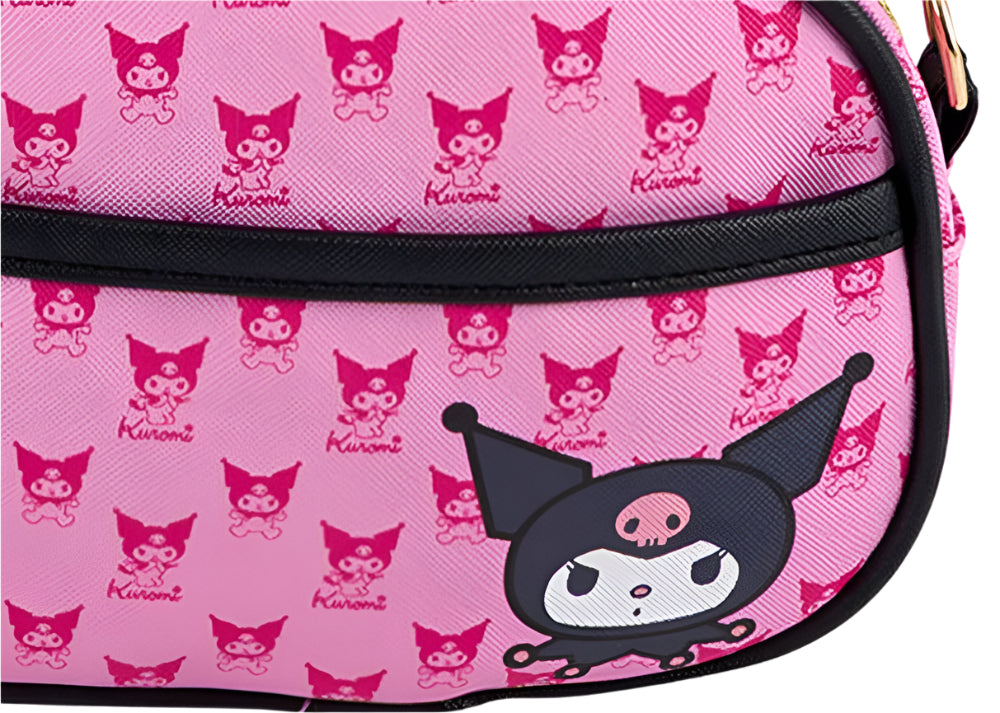 Sanrio Hello Kitty 7.5" Kuromi Crossbody Camera Bag with Adjustable Strap - Pink