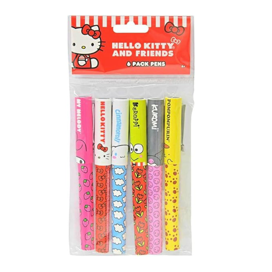 Hello Kitty and Friends 0.9mm Pen Set (6 Pieces)