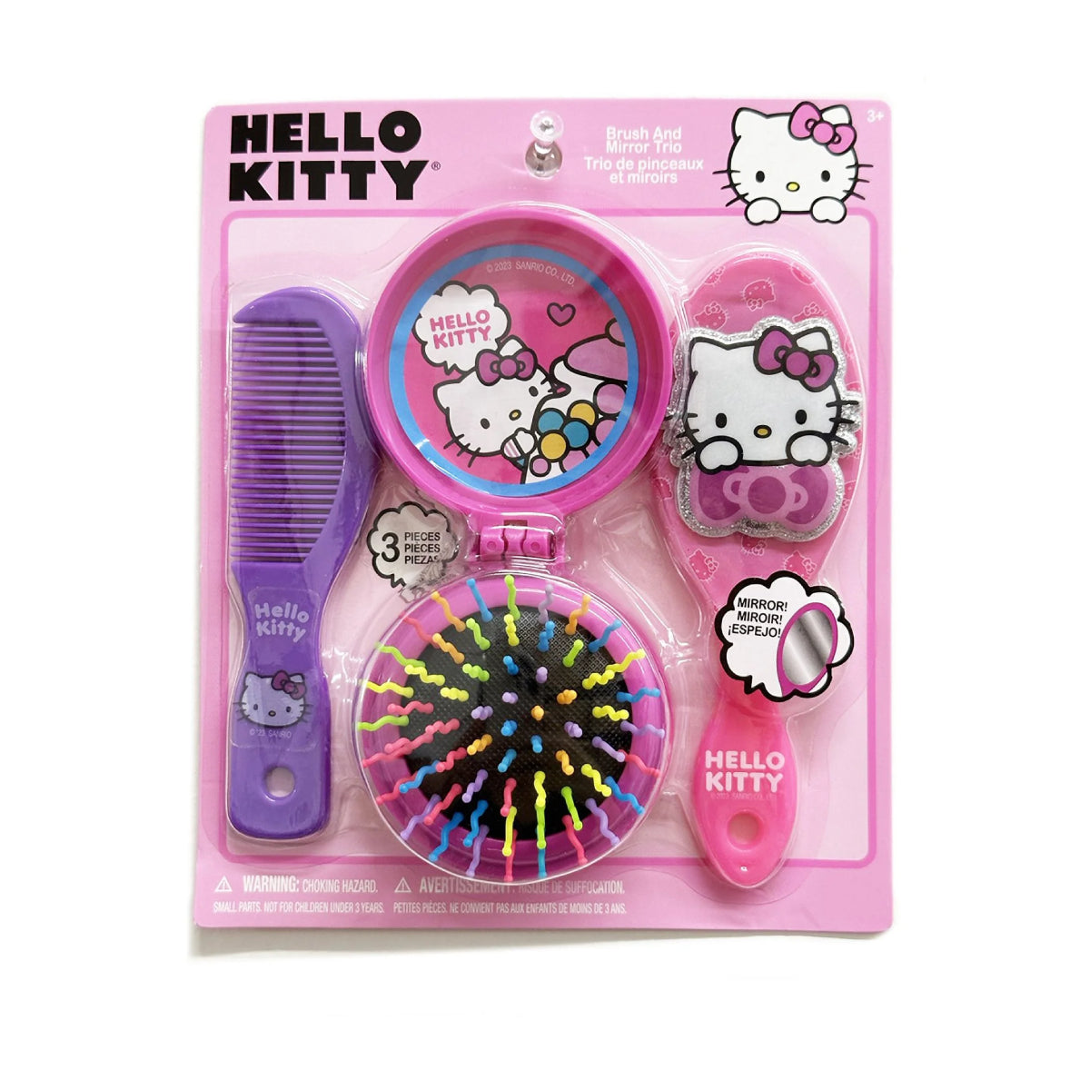 Hello Kitty (3 Piece) Brush and Mirror Set