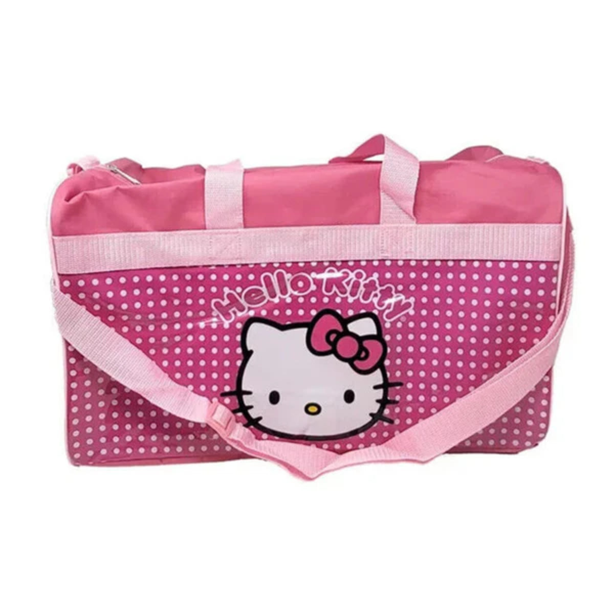 Hello Kitty Duffel Bag with Adjustable Shoulder Strap - Pink
