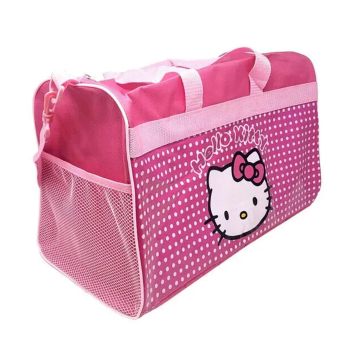 Hello Kitty Duffel Bag with Adjustable Shoulder Strap - Pink