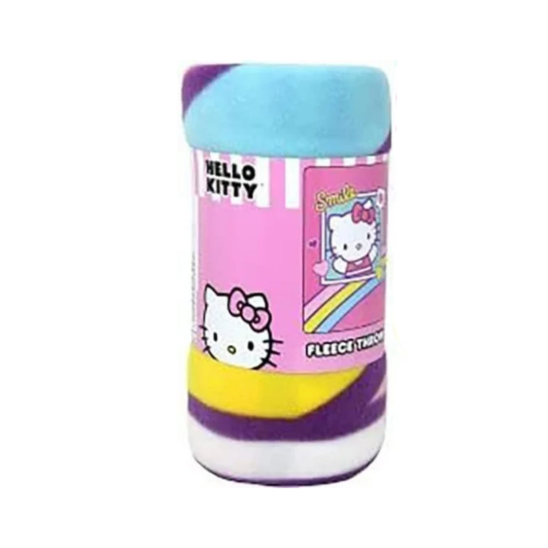Hello Kitty Cartoon Painting Plush Fleece Throw Blanket