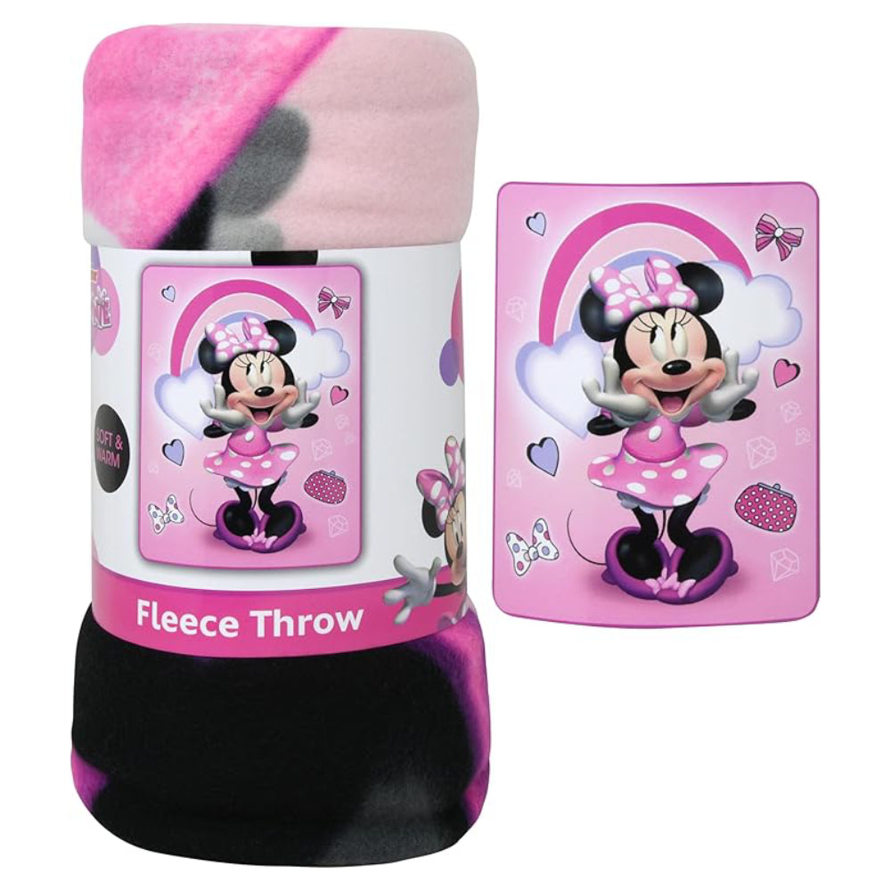 Sanrio Disney Minnie Mouse 45 x 60 Silk Touch Throw Blanket - Pink