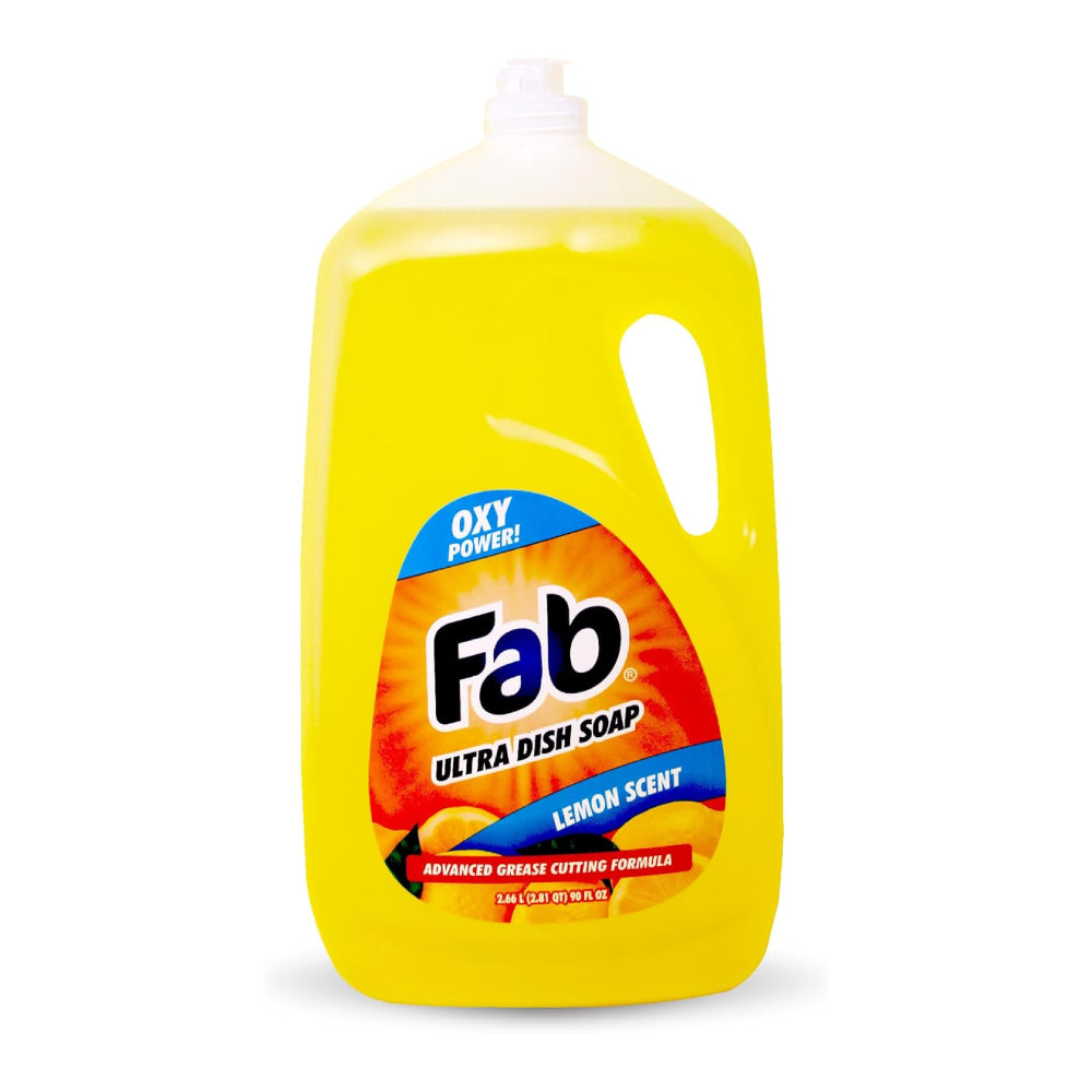 Fab 90 fl.oz Lemon Scent Ultra Dishwashing Soap