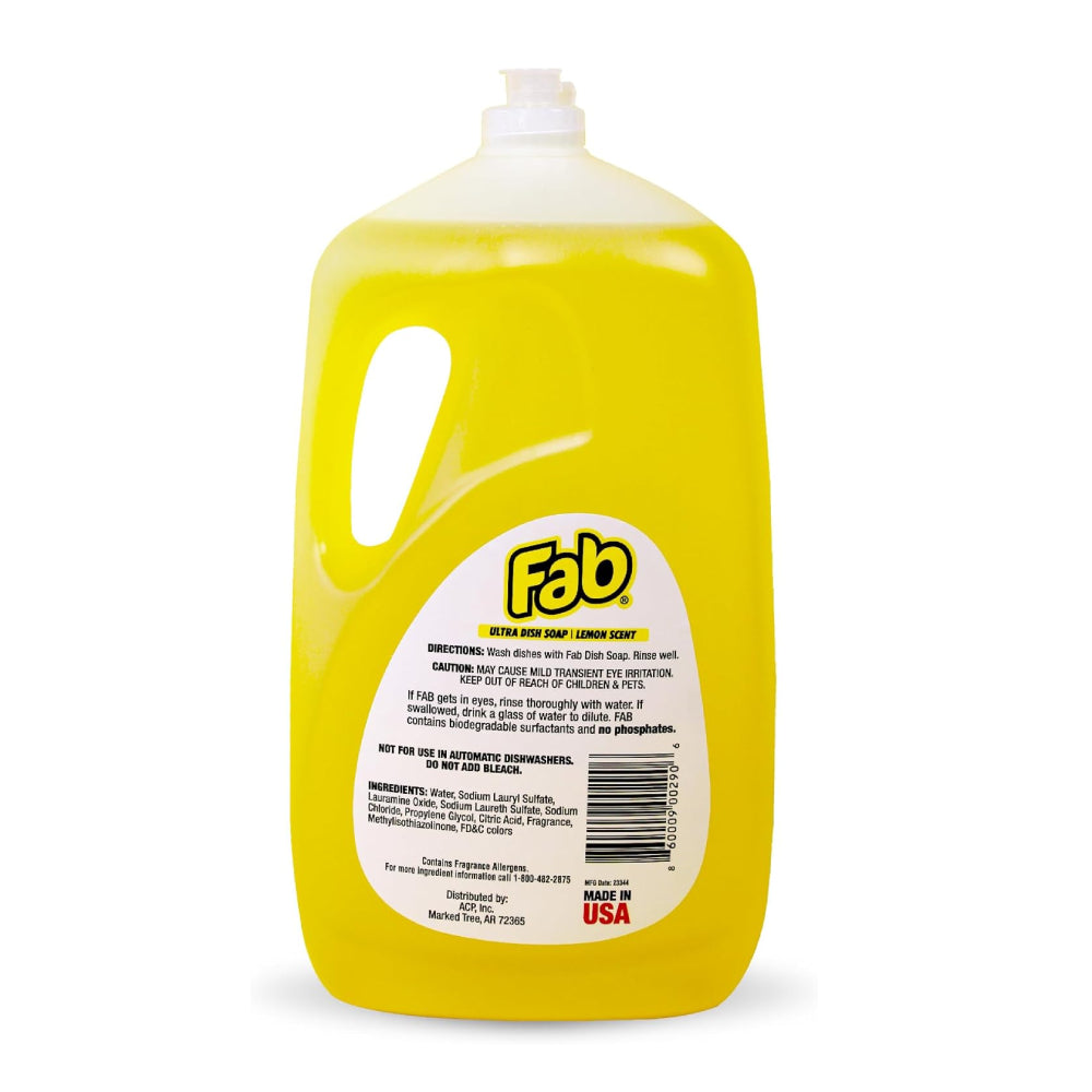Fab 90 fl.oz Lemon Scent Ultra Dishwashing Soap