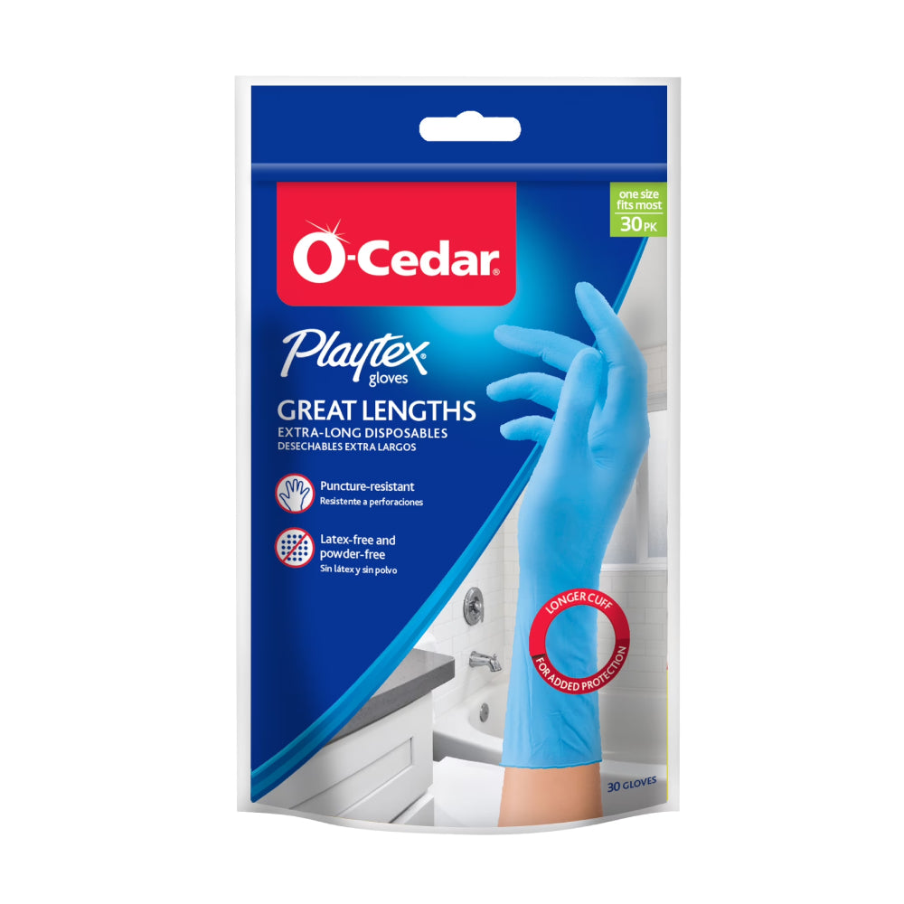 O-Cedar Playtex Great Lengths One Size Disposable Gloves (30-Count)