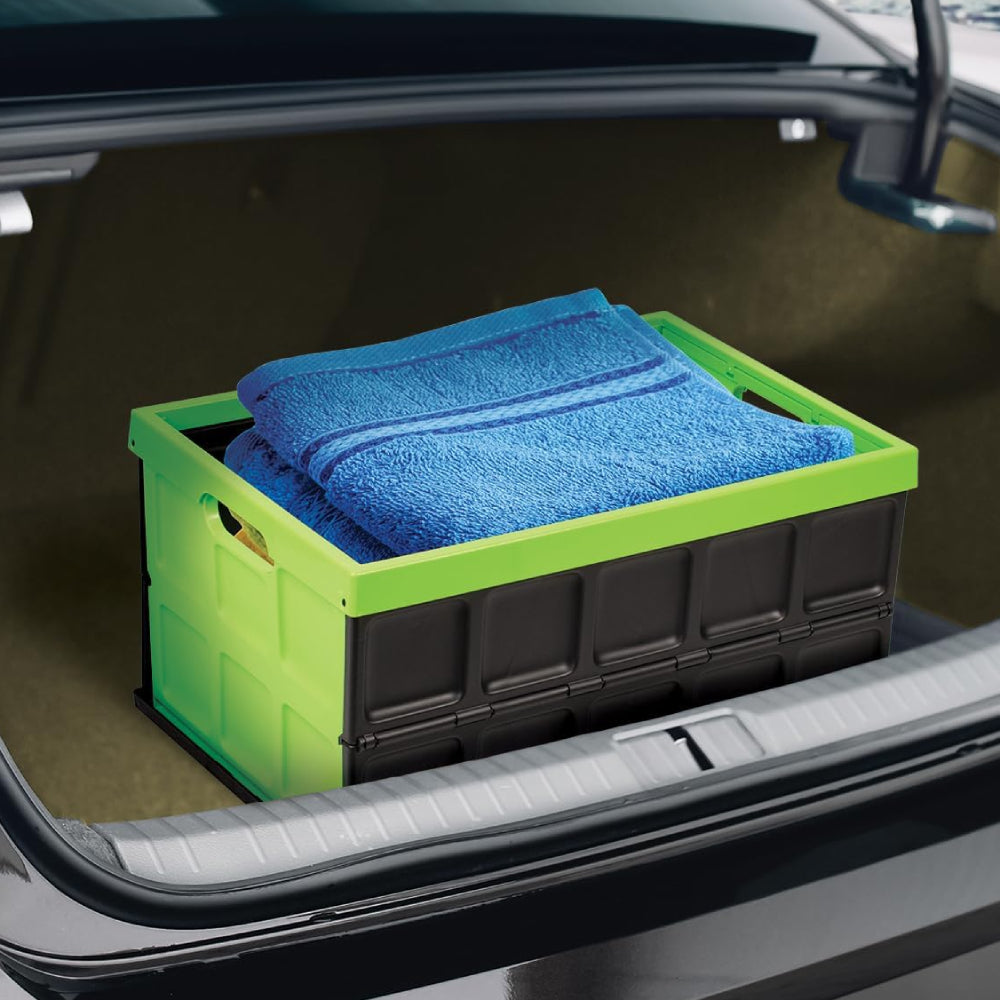 Glad Collapsible 48 Liter Storage Bin with Lid - Green