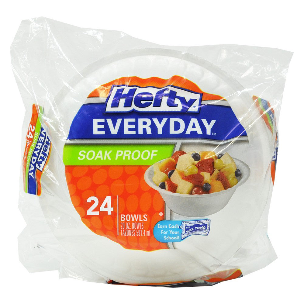 Hefty Everyday Soak Proof Disposable Bowl Set (24 Pieces) - White