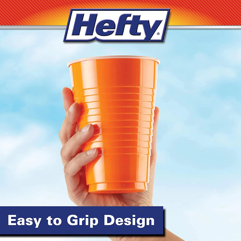 Hefty Party On 16 oz Disposable Cups (80-Pieces) - Assorted