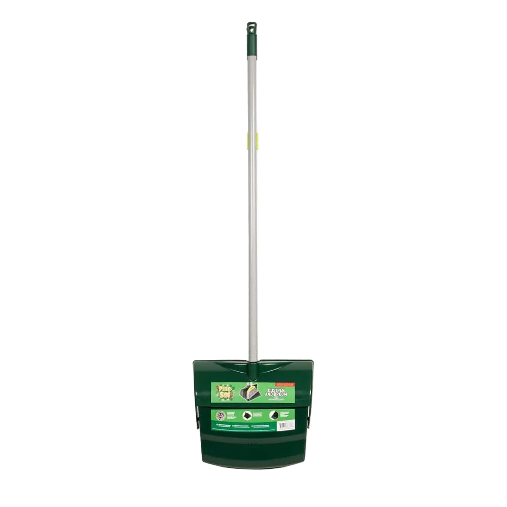 Pine-Sol Broom and Dustpan Set with Adjustable Handle - Green/Gray