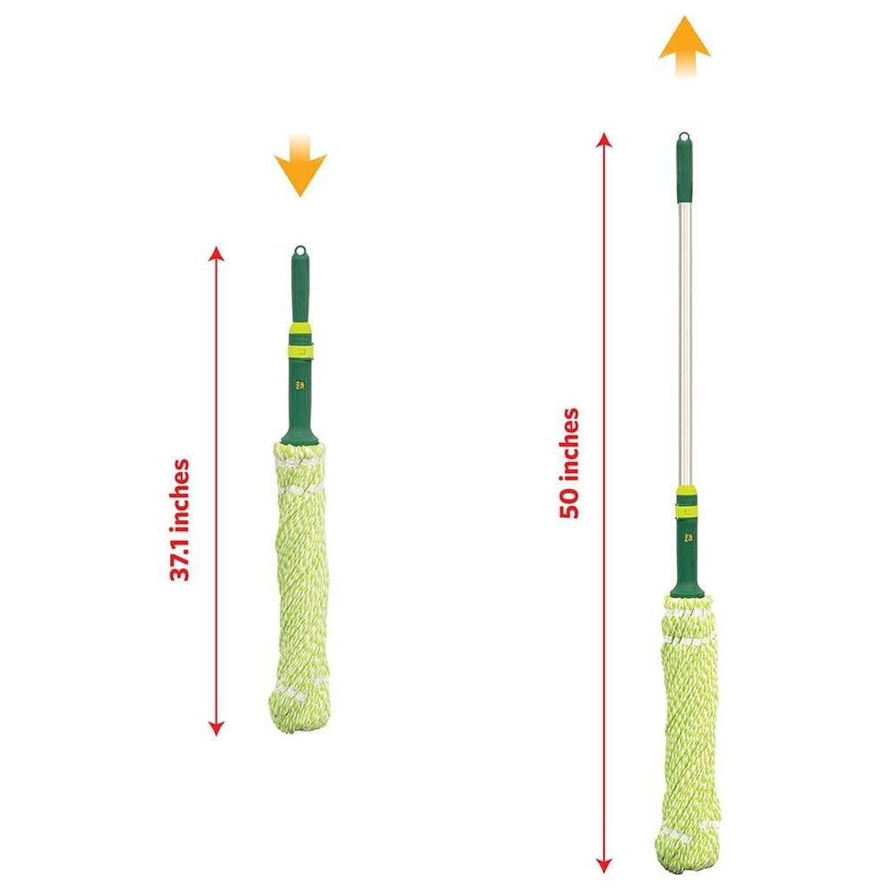 Pine-Sol Broom & Mop Cleaning (7-Piece) Set All in One Floor Cleaning Kit - Green/Silver