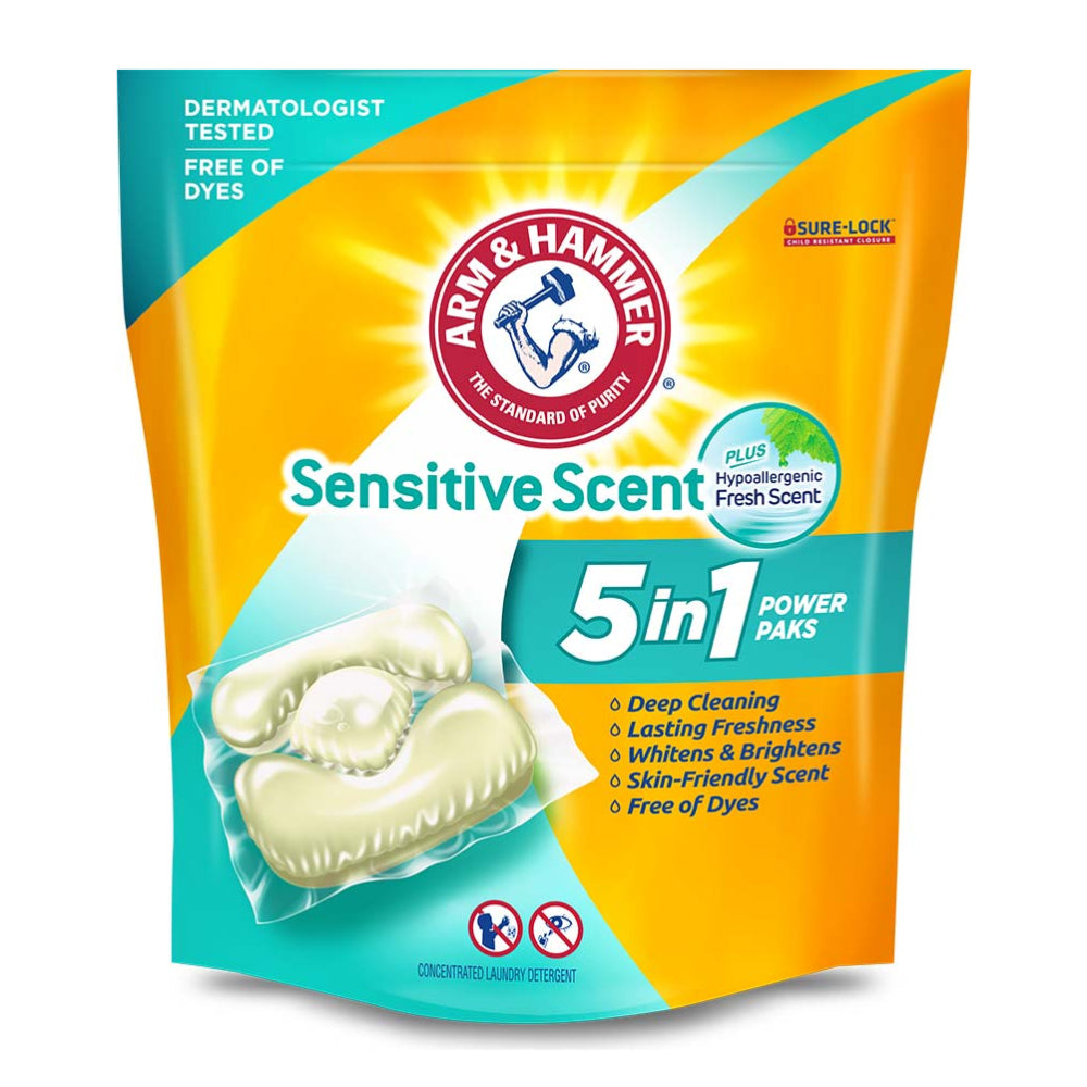 Arm & Hammer Sensitive Fresh Scent 5-in-1 Laundry Detergent Power Packs (14-Count)