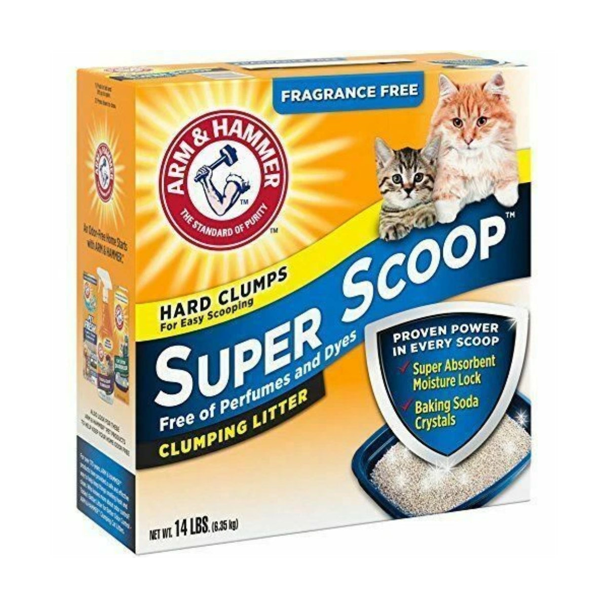 Arm & Hammer 14lbs Super Scoop Fragrance Free Clumping Litter