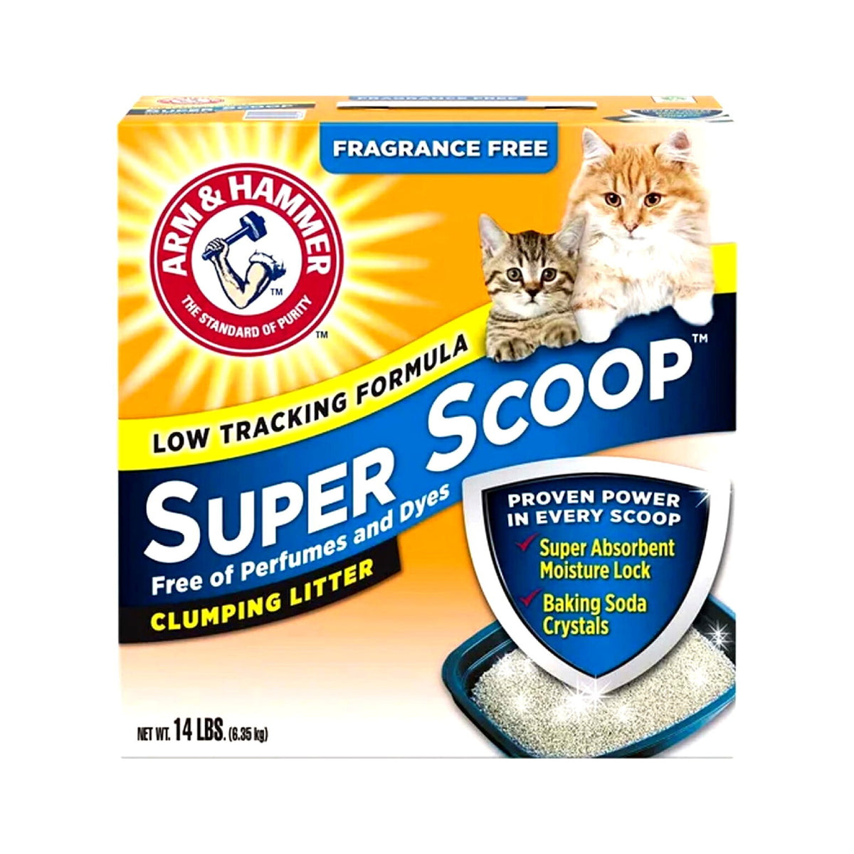 Arm & Hammer 14lbs Super Scoop Fragrance Free Clumping Litter