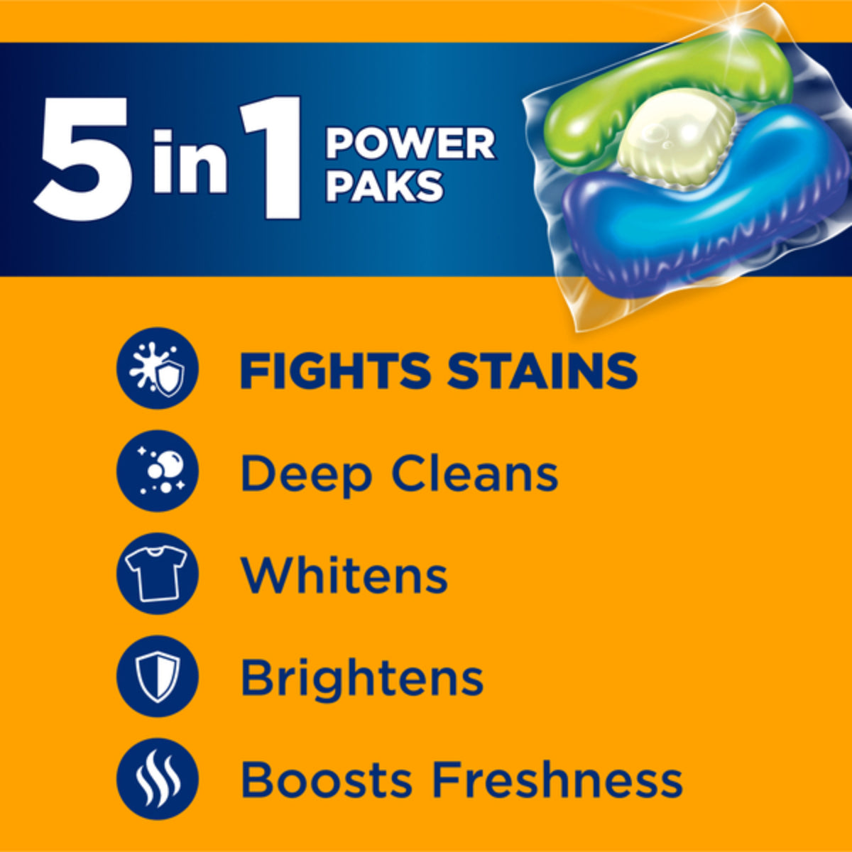Arm & Hammer Plus OxiClean Stain Fighters 5-in-1 Laundry Detergent Power Packs (42-Count)