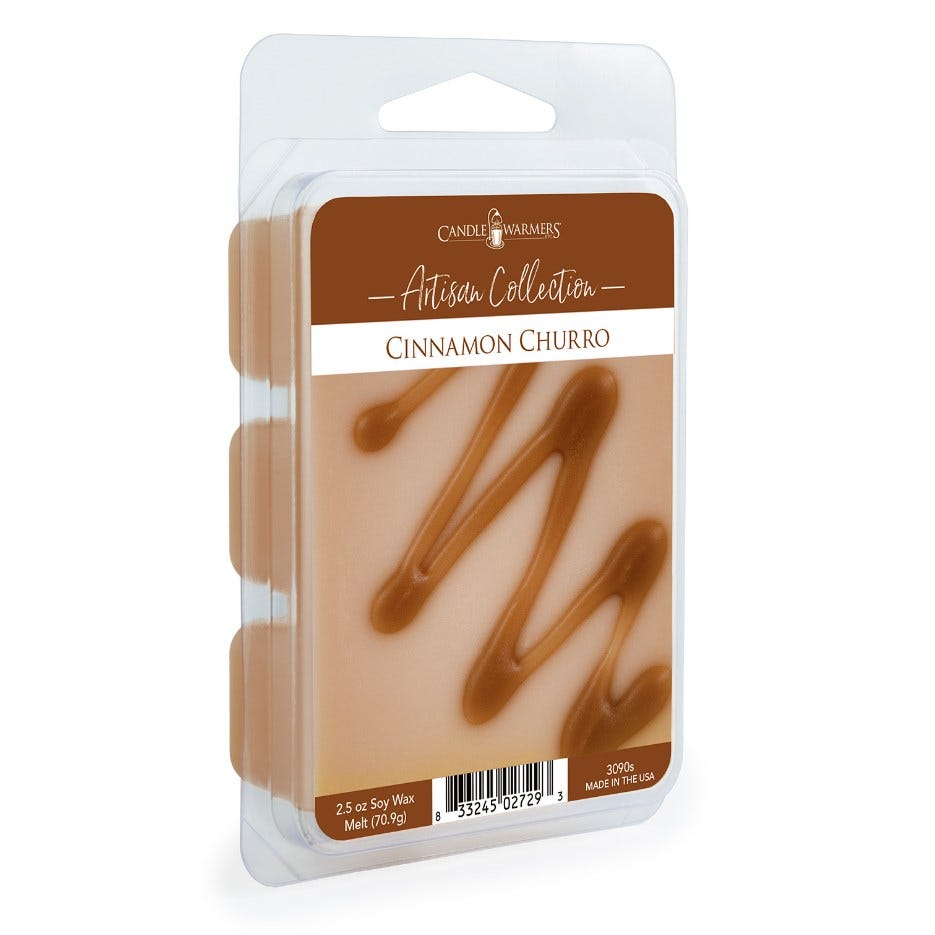 Calentadores de velas de 2,5 oz de cera derretida artesanal con sabor a canela