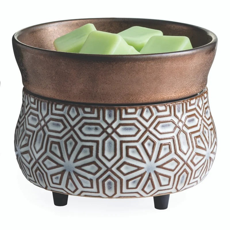 Candlewarmers 2 in 1 Classic Warmer Bronze Geometric - Curacao