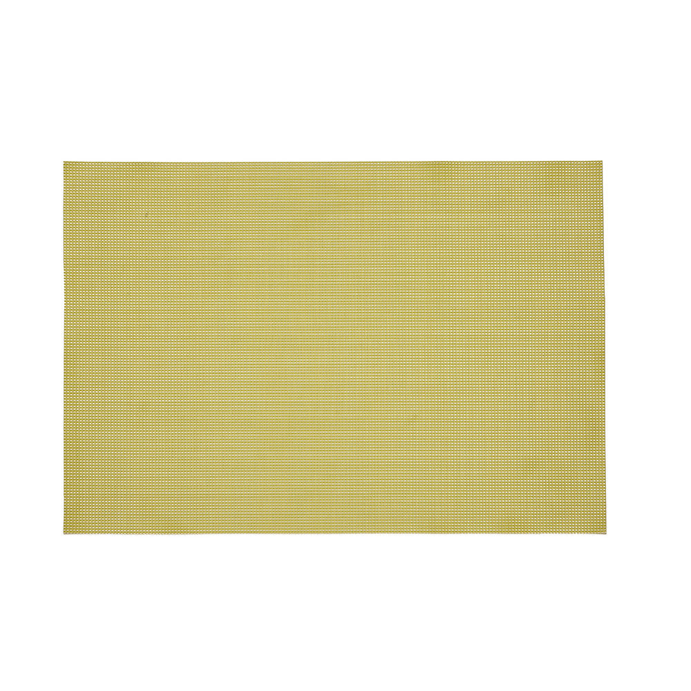 Harman Elite 19" x 13" Vinyl Placemat with Stylish Woven Pattern - Green - Curacao