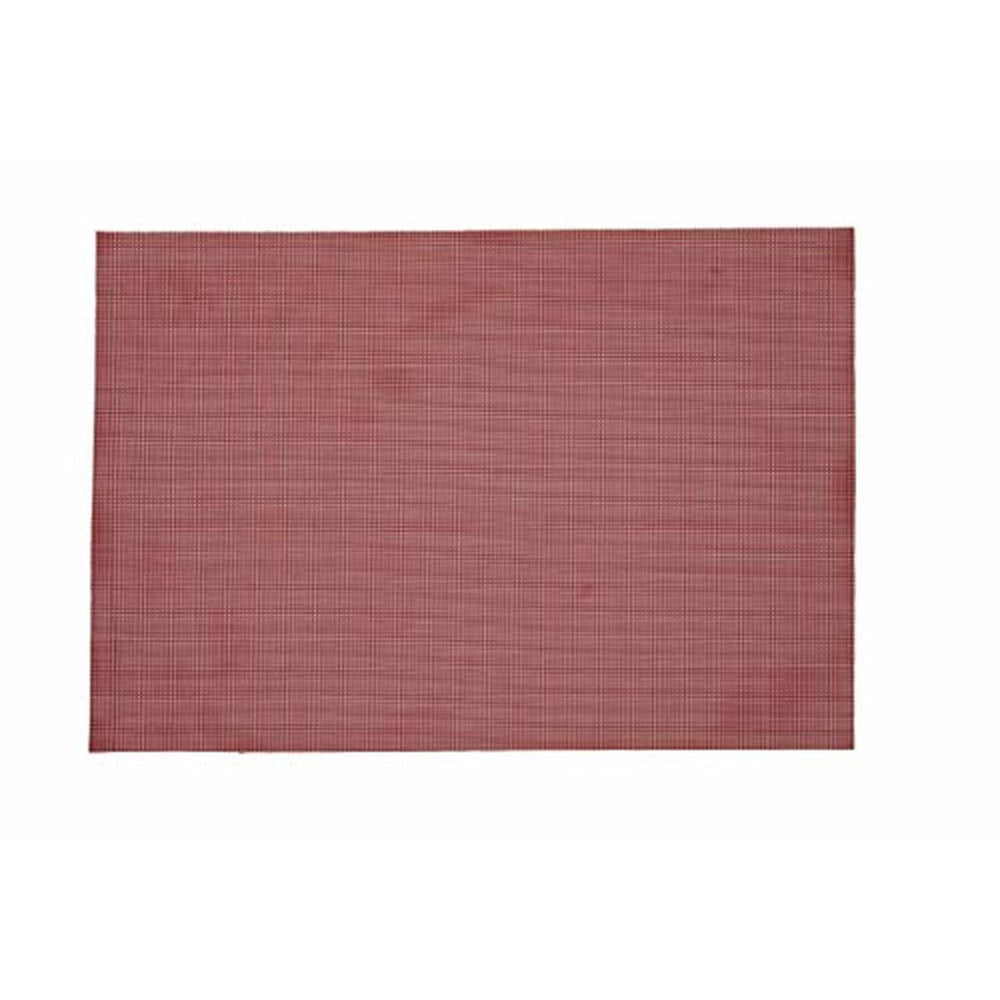 Harmar Elite 19" x 13" Vinyl Placemat with Woven Pattern - Red - Curacao