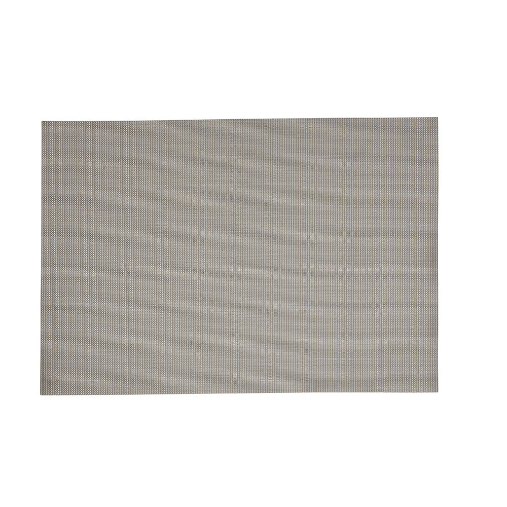 Harmar Elite 19" x 13" Vinyl Placemat with Woven Pattern - Grey - Curacao