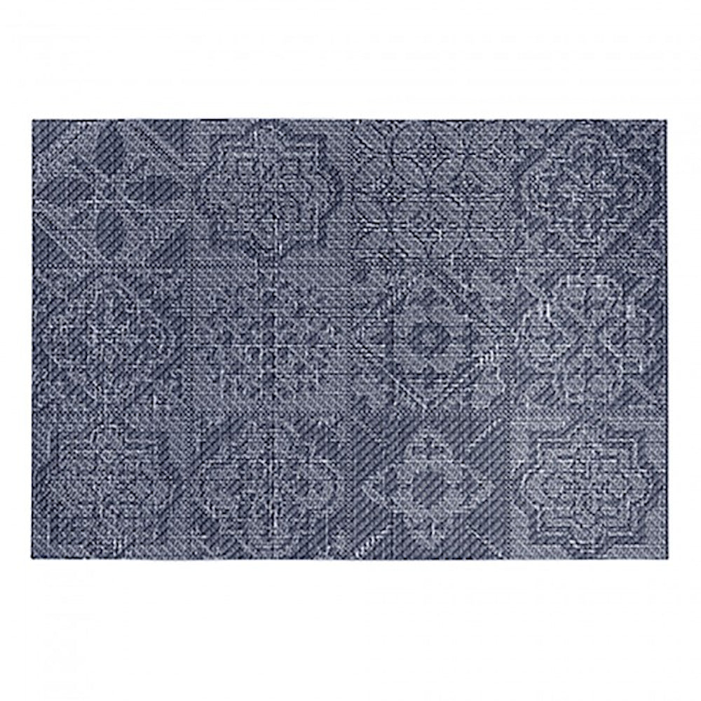 Harmar Spanish Tile 19" x 13" Vinyl Placemat with Woven Pattern - Navy - Curacao