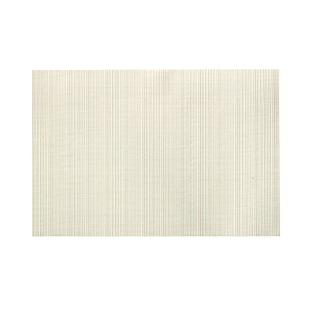 Harmar Linnea Rib 19" x 13" Vinyl Placemat with Woven Pattern - Tan - Curacao