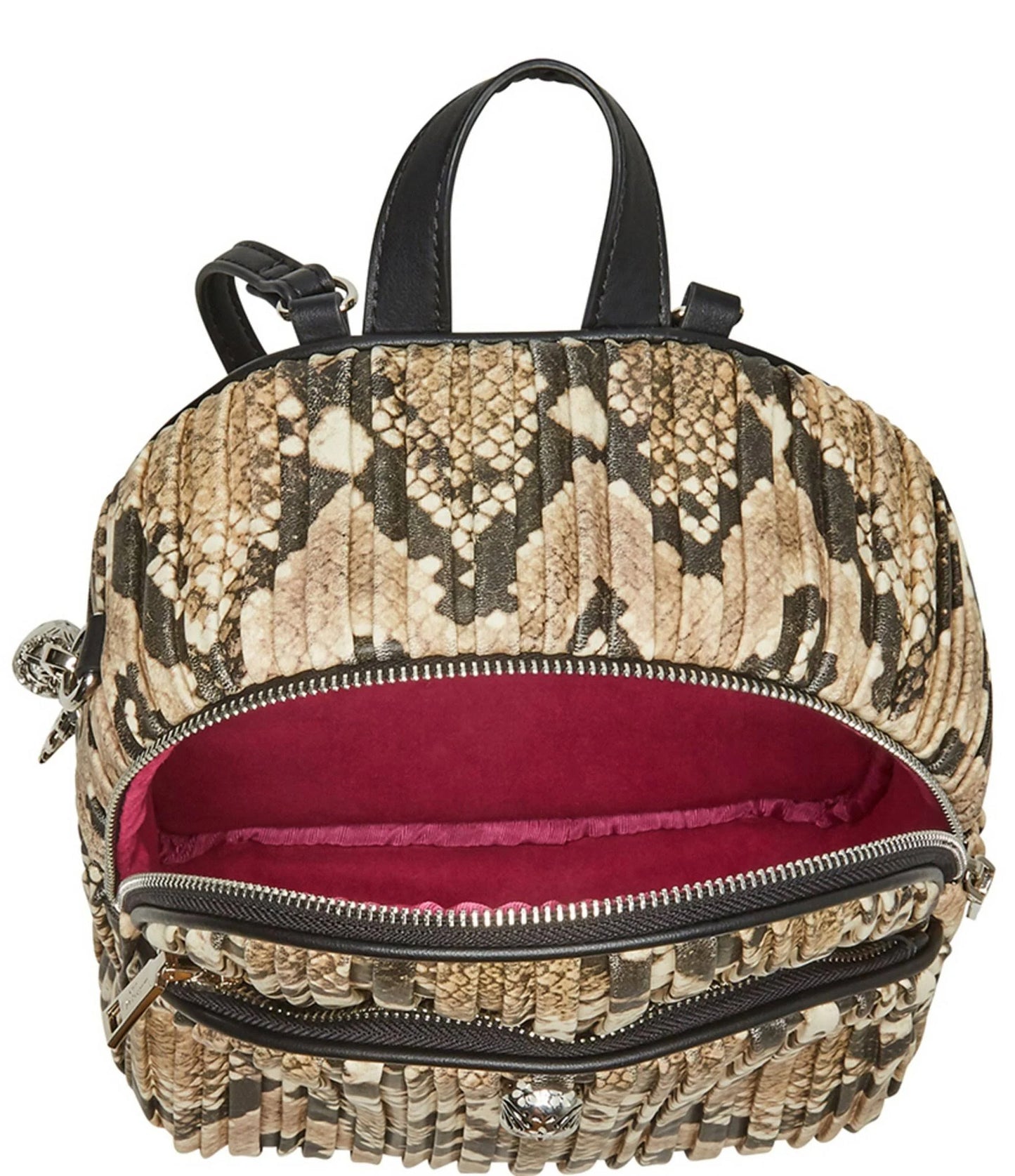 Betsey Johnson Slithering Skull Backpack-Natural Snake