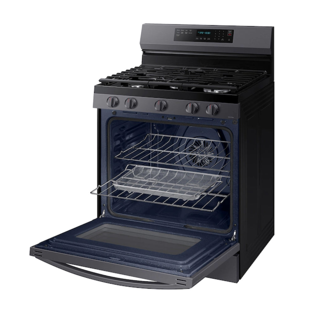 Samsung NX60A6711SG 6.0 cu. ft. Freestanding Smart Gas Range with 5 Sealed Burners - Black