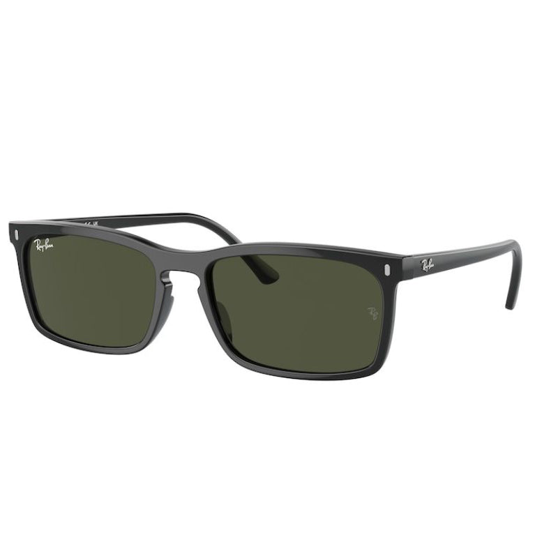 Ray-Ban RB443559901 Unisex Rectangle Solid Color Sunglasses