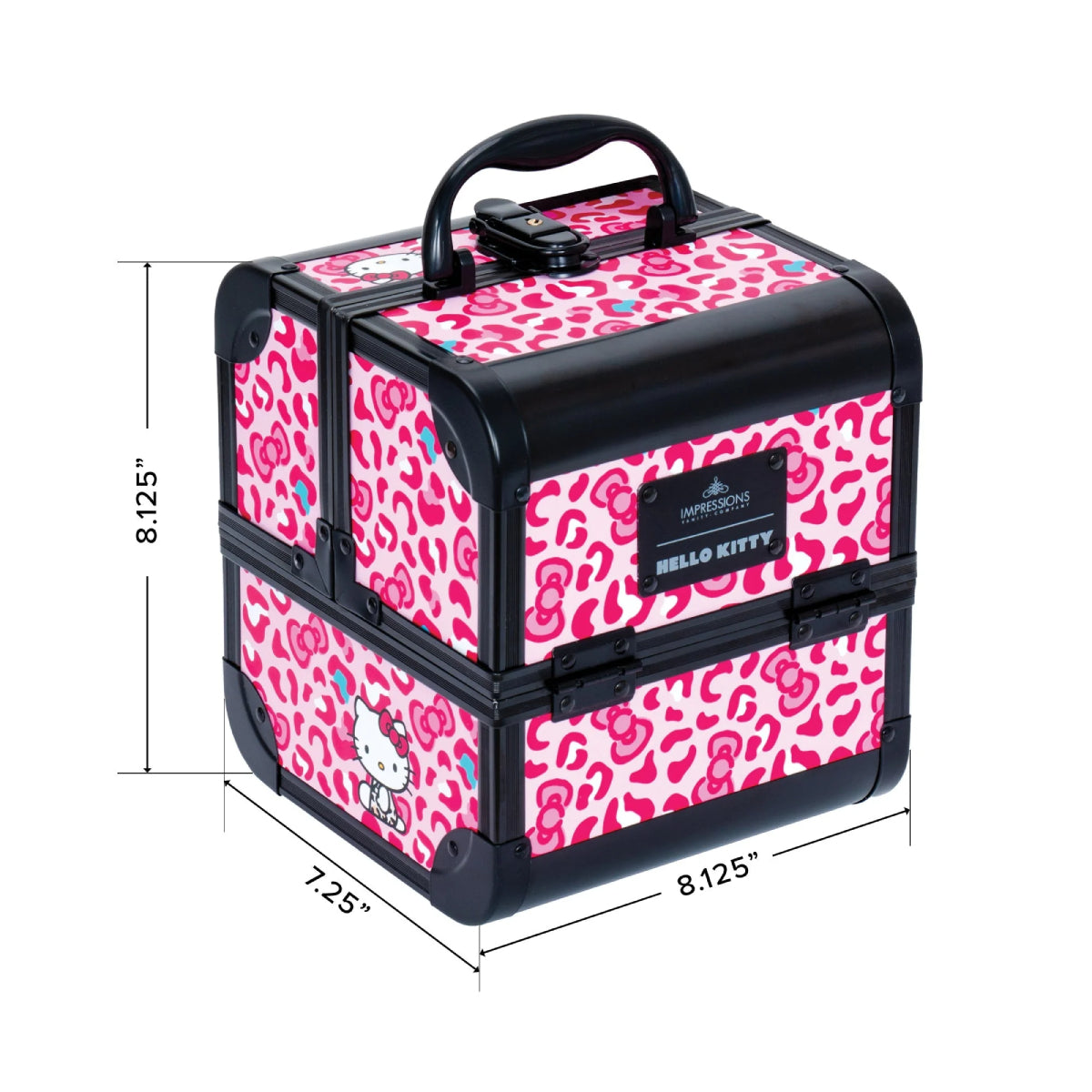 Impressions Vanity Hello Kitty Portable Makeup Travel Case with Mirror - Pink/Black
