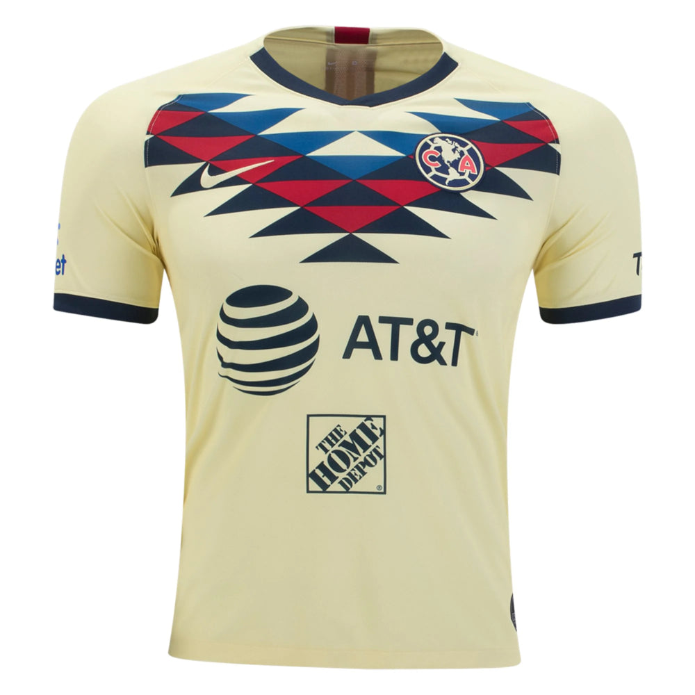 Nike Small Men's Soccer Club America Home Jersey - Curacao