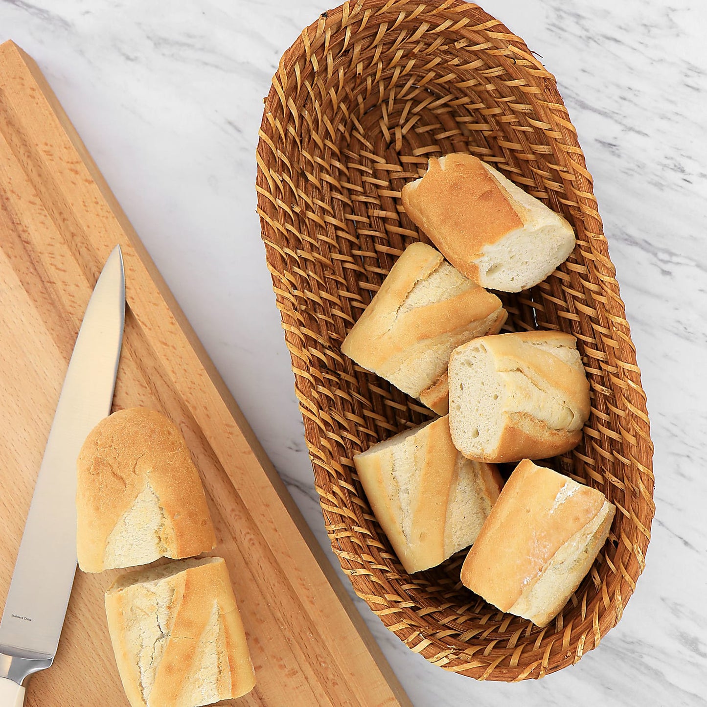 Martha Stewart Rattan Oval Bread Basket - Brown