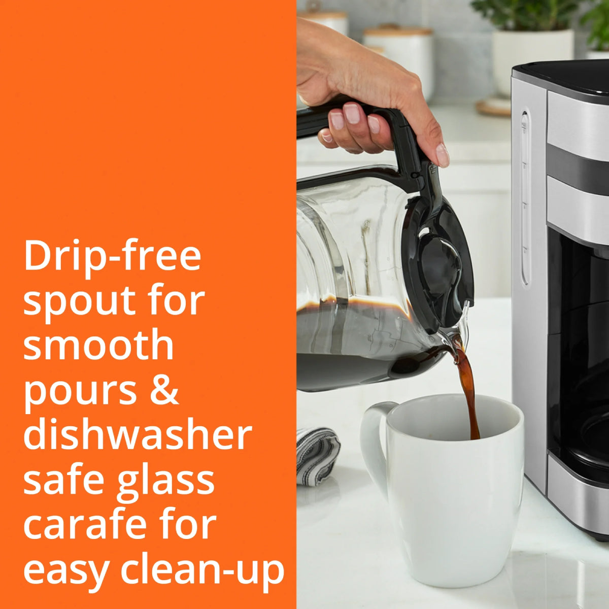 Krups KM205D50 Simply Brew 10-Cup Digital Drip Coffee Maker - Black/Stainless