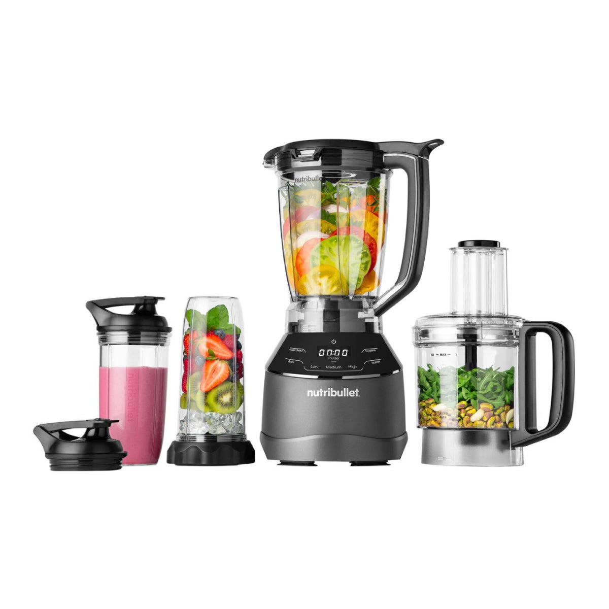 NutriBullet NBKS50100 1500-Watts Triple Prep System - Gray