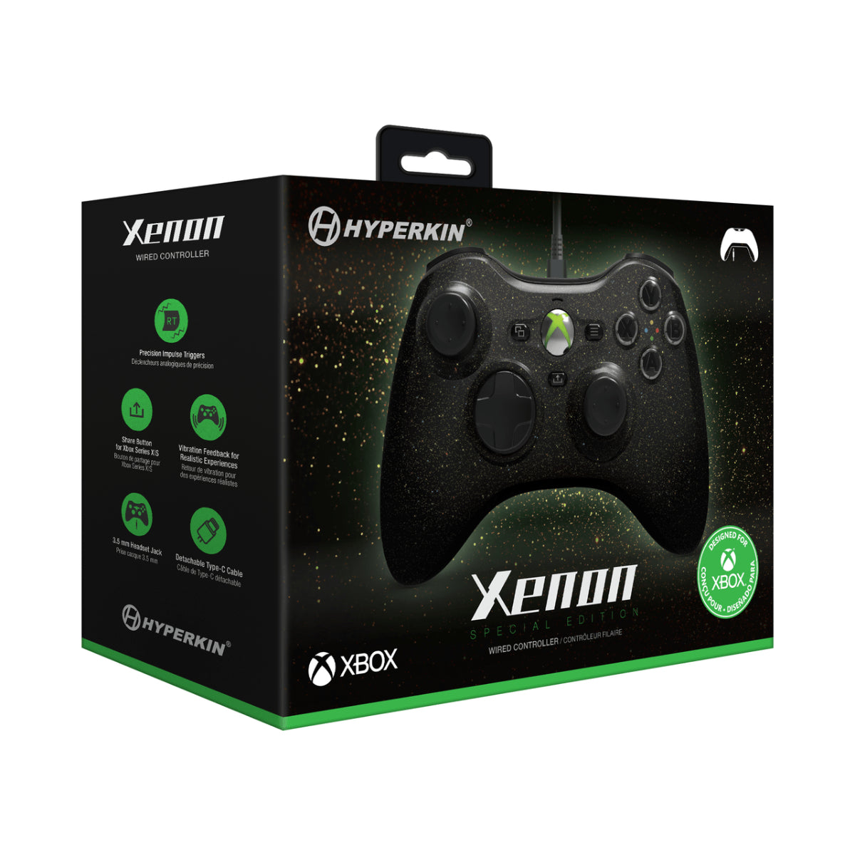 Hyperkin Xenon Wired Controller with Headset Jack - Cosmic Night
