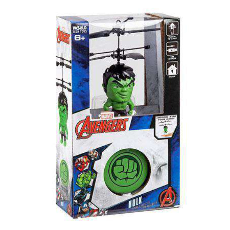 Marvel Hulk Flying Figure IR UFO Big Head Helicopter