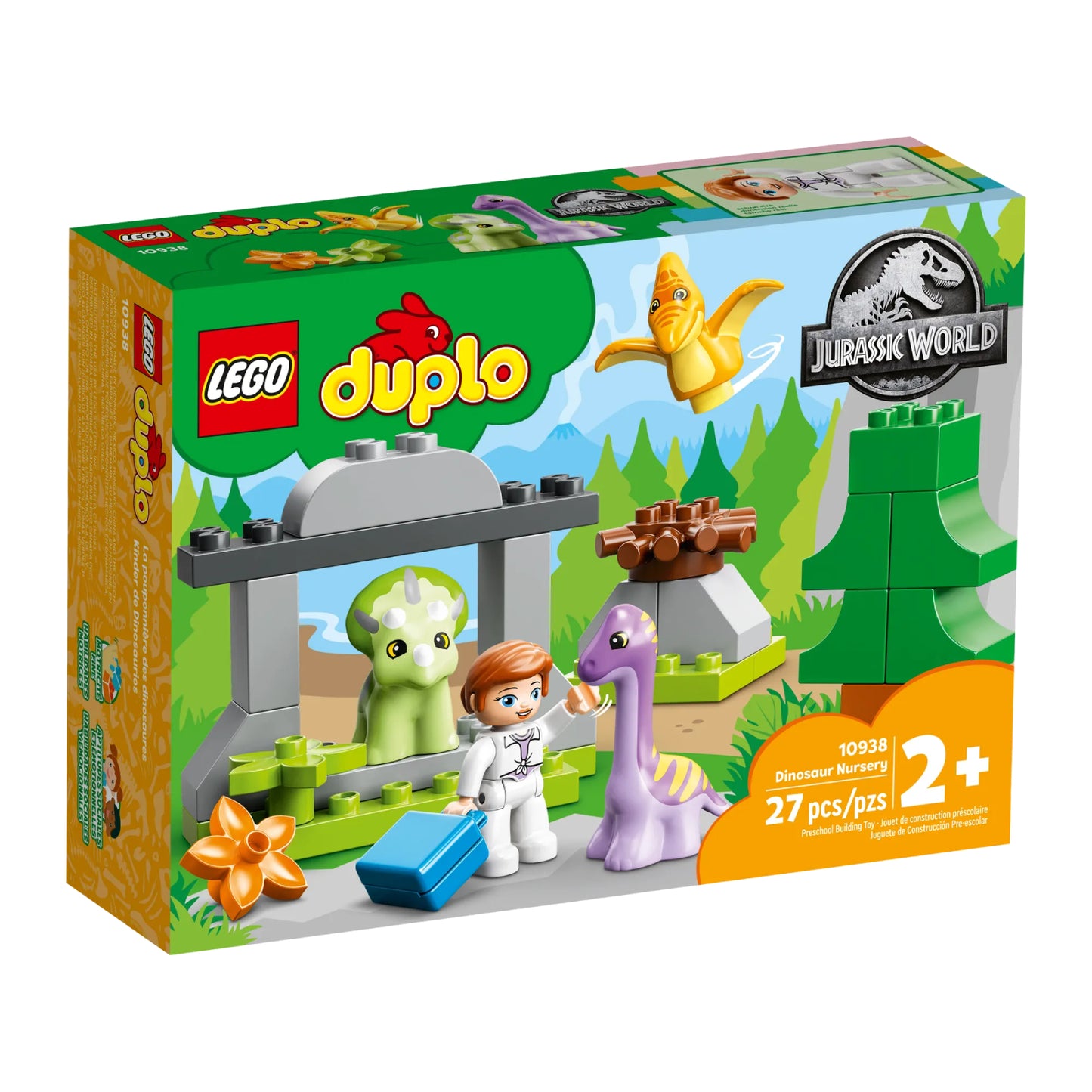 LEGO Duplo Jurassic World - Juego de construcción de guardería de dinosaurios (27 piezas)