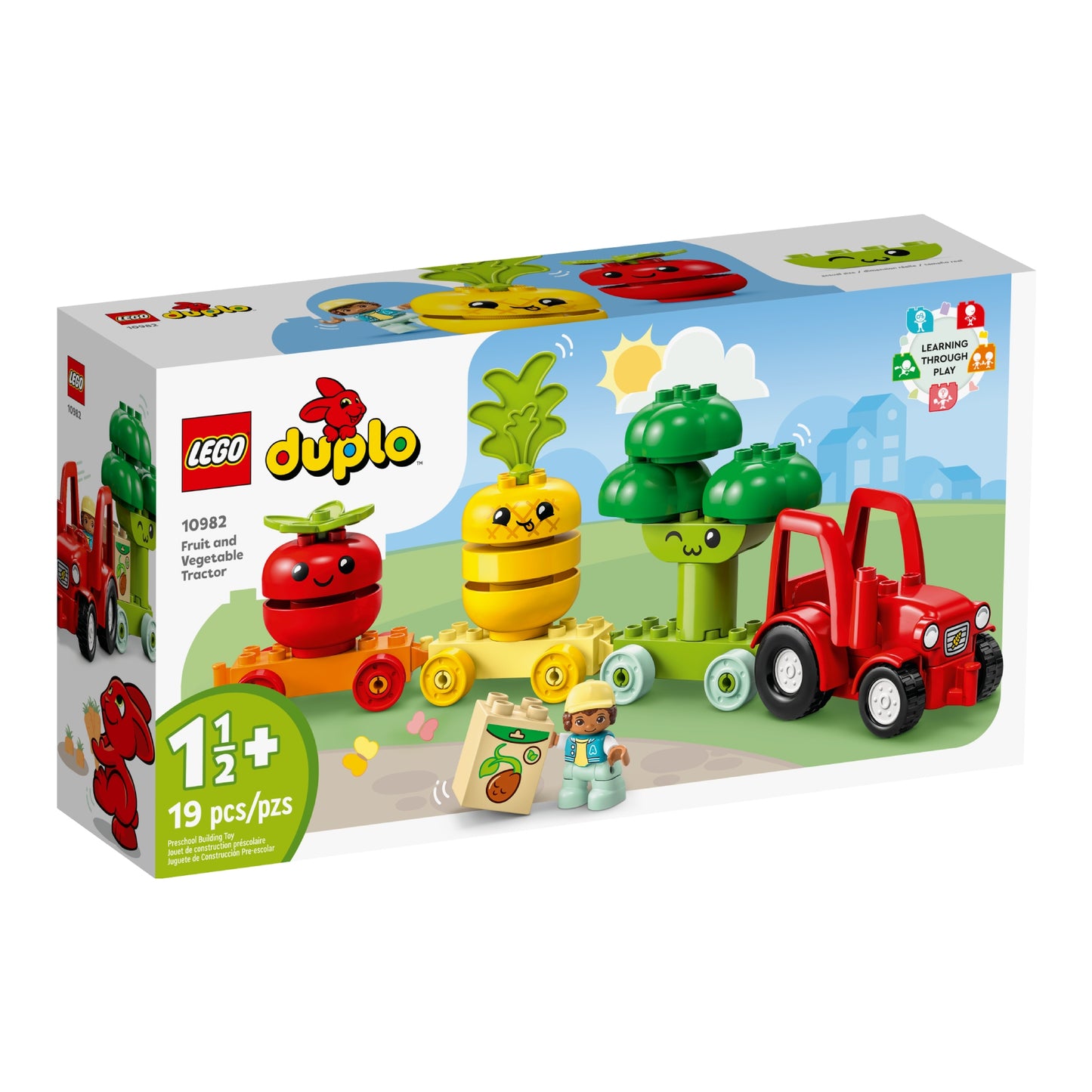 LEGO DUPLO Fruit and Vegetable Tractor Building Toy Set (19-Pieces)