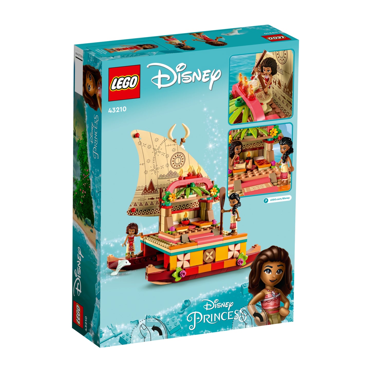 LEGO Disney Princess Moana's Wayfinding Boat Building Toy Set (321-Pieces)
