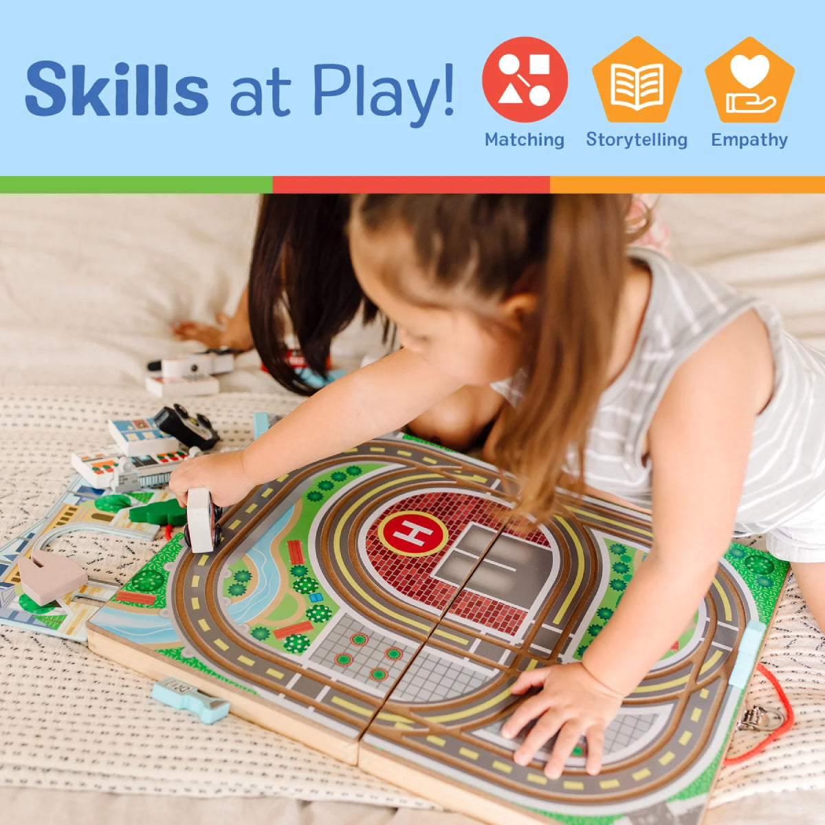 Melissa and Doug Take-Along Town Playset (18 Pieces)