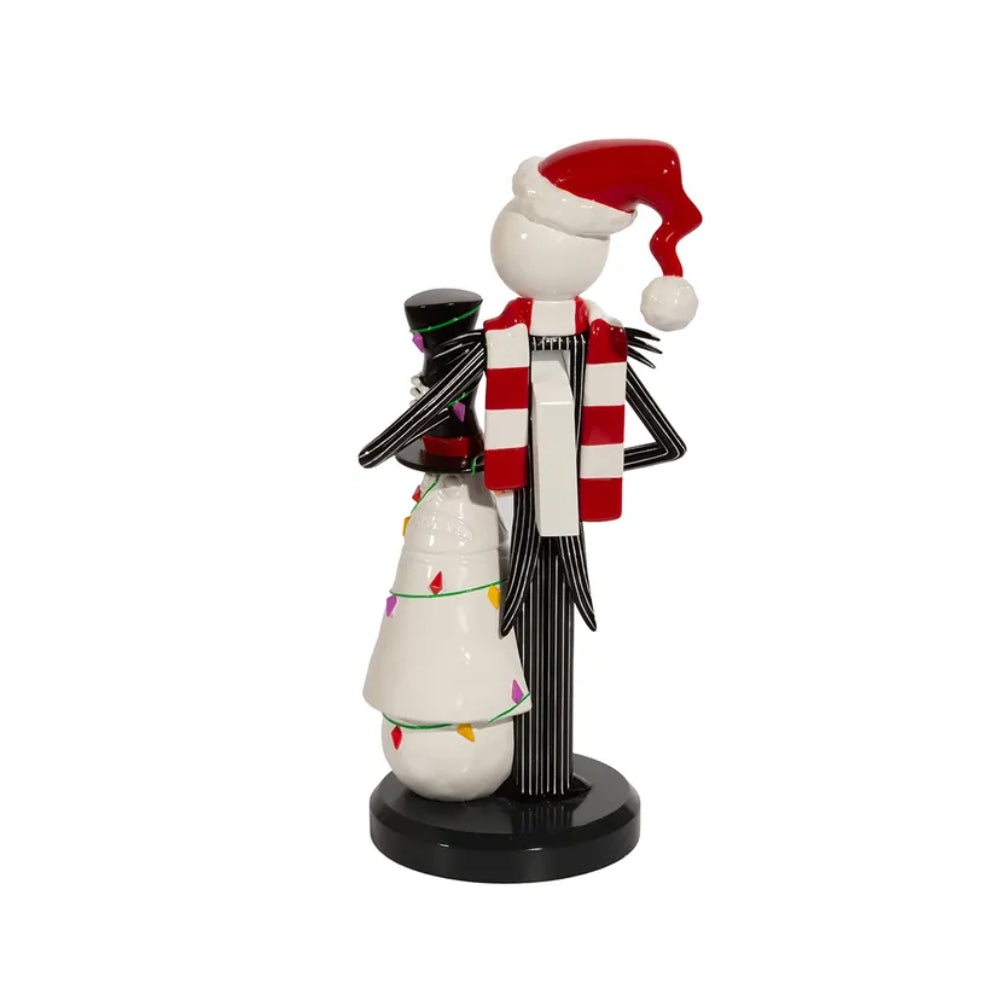 Kurt Adler 11" Nightmare Before Christmas Jack Skellington with Snowman Nutcracker - Red/White